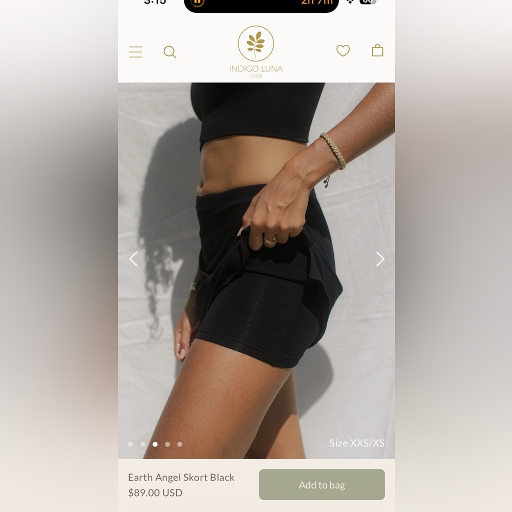 Indigo Luna Earth Angel Skort - Black - Picture 2 of 6
